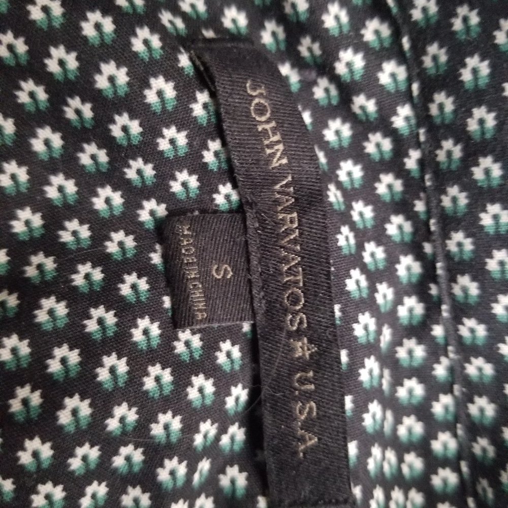 New JOHN VARVATOS Star USA Men's Rodney Geo Patterned Concealed Placket Button S - Picture 7 of 9